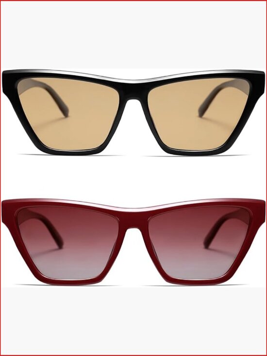 Retro Polarized Square Sunglasses with UV400 Protection
